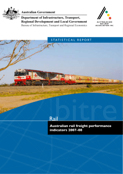 Australian rail freight performance indicators 2007&ndash;08