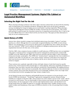 Legal Practice Management Systems: Digital File Cabinet or