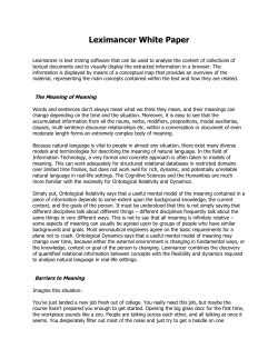 Leximancer (v3.5) white paper