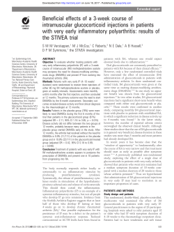Beneficial effects of a 3-week course of intramuscular glucocorticoid