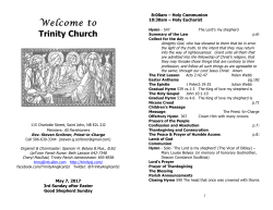 to this week`s Bulletin and Order of Service