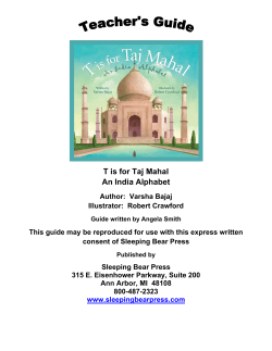 T is for Taj Mahal An India Alphabet
