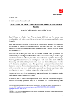 Conflict timber and the EU`s FLEGT programme