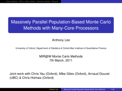 Massively Parallel Population-Based Monte Carlo Methods with