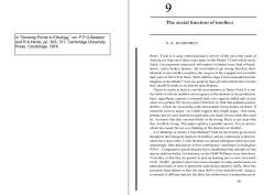 Humphrey The Social Function of Intellect