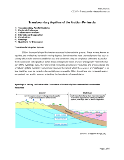 Transboundary Aquifers of the Arabian Peninsula