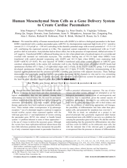Human Mesenchymal Stem Cells as a Gene Delivery System to