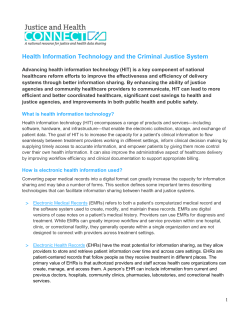 FAQ on Health Information Technology and the Criminal Justice