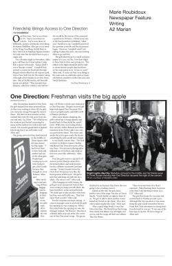 One Direction: Freshman visits the big apple
