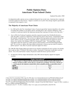 Public Opinion Data: Americans Want School Choice