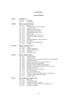 Chapter 10 &ndash; General Offences