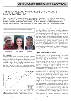glyphosate resistance in cotton