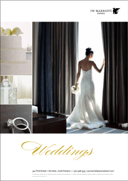 Panama Destination Wedding Menus