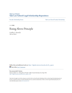 Rising Above Principle - Yale Law School Legal Scholarship