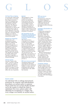 An individual who is seeking international protection. In countries