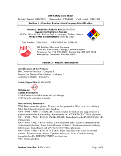 Chemical Product And - Hill Brothers Chemical Co.