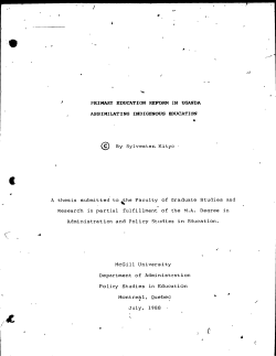 Sylveste~ Kityo - - McGill University