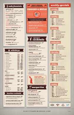 cocktails - Scotty`s Brewhouse