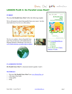 LESSON PLAN 4: Do Parallel Lines Meet?