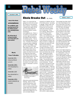 Ebola Breaks Out By: Ailady