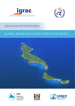 groundwater monitoring in small island developing states in the pacific
