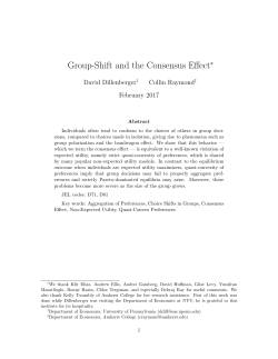 Group-Shift and the Consensus Effect