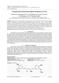 Ground and Excited State Dipole Moments of a Dye