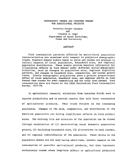 DEMOGRAPHIC TRENDS AND CONSUMER DEMAND FOR