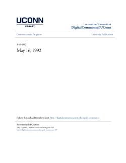 May 16, 1992 - DigitalCommons@UConn