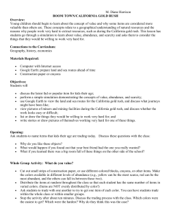 M. Diane Harrison BOOM TOWN/CALIFORNIA GOLD RUSH