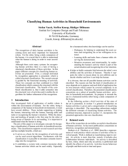 Classifying Human Activities in Household Environments