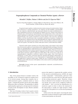 Organophosphorus Compounds as Chemical Warfare Agents