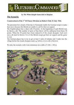 The Scenario: - Blitzkrieg Commander