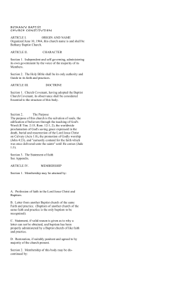 BBC Constitution and Doctrinal Statement