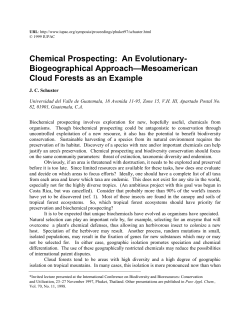 Chemical Prospecting