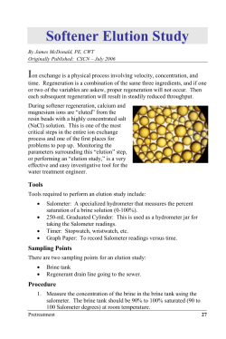 Softener Elution Study