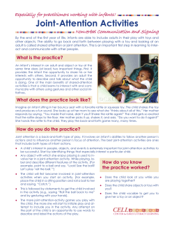 Joint-Attention Activities - Center for Early literacy Learning