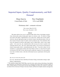 Imported Inputs, Quality Complementarity, and Skill Demand
