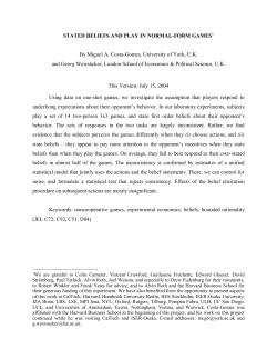Stated belief and play in normal-form games