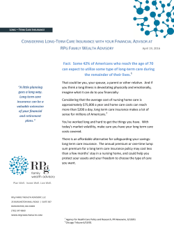 Considering Long-Term Care Insurance with Your Financial Advisor