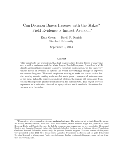 Field Evidence of Impact Aversion