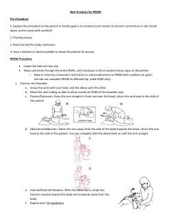 HealthEast PROM instructions
