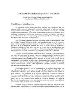An Issue of Culture in Educating American Indian Youth