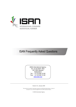 ISAN FAQs - isan canada