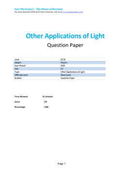 Other Applications of Light