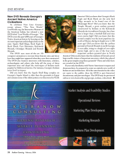 DVD REVIEW New DVD Reveals Georgia`s Ancient Native America