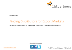 Finding Distributors for Export Markets