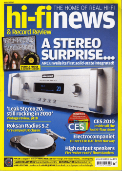 HiFi News - Audio Research