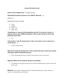 grade Science ESS.8.3.6 Describe the layers of Earth