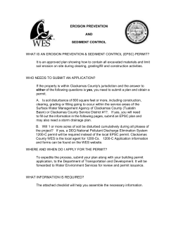 Erosion Prevention and Sediment Control Application